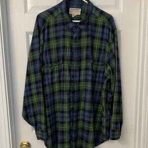 Polo Jeans Company Ralph Lauren men’s Blue and Green Checkered Shirt